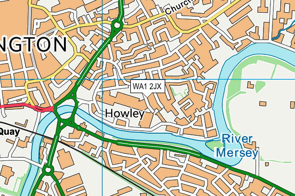 WA1 2JX map - OS VectorMap District (Ordnance Survey) WA1 2JX map - OS VectorMap District (Ordnance Survey)