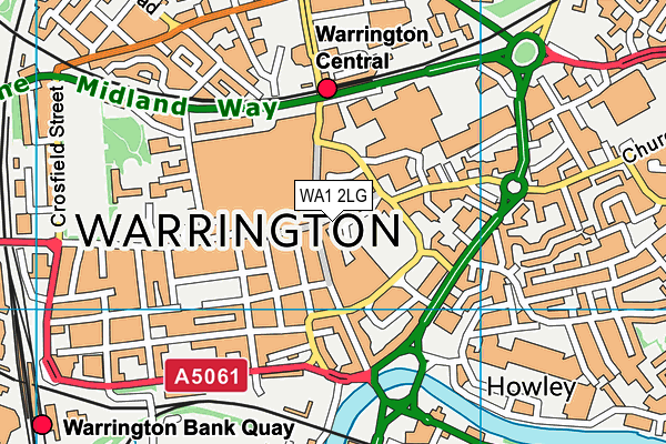 WA1 2LG map - OS VectorMap District (Ordnance Survey) WA1 2LG map - OS VectorMap District (Ordnance Survey)