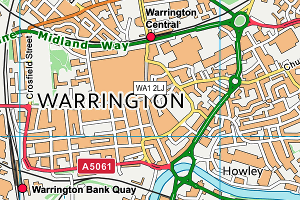 WA1 2LJ map - OS VectorMap District (Ordnance Survey) WA1 2LJ map - OS VectorMap District (Ordnance Survey)