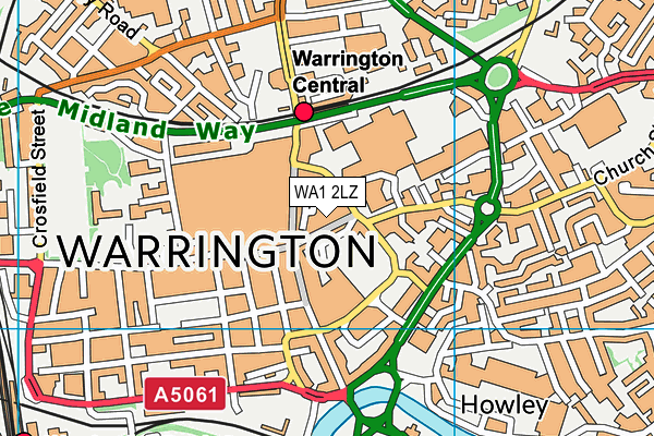 WA1 2LZ map - OS VectorMap District (Ordnance Survey) WA1 2LZ map - OS VectorMap District (Ordnance Survey)