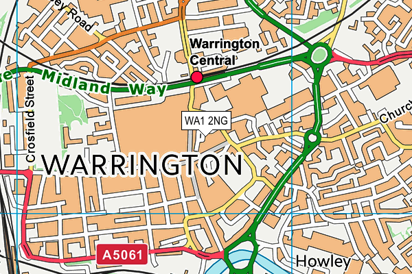 WA1 2NG map - OS VectorMap District (Ordnance Survey) WA1 2NG map - OS VectorMap District (Ordnance Survey)