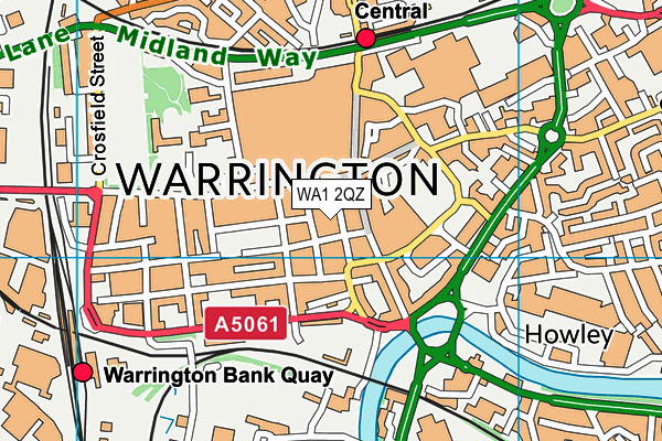 WA1 2QZ map - OS VectorMap District (Ordnance Survey) WA1 2QZ map - OS VectorMap District (Ordnance Survey)