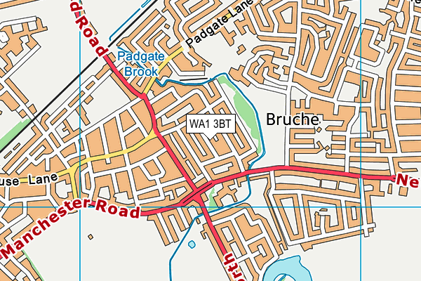 WA1 3BT map - OS VectorMap District (Ordnance Survey) WA1 3BT map - OS VectorMap District (Ordnance Survey)