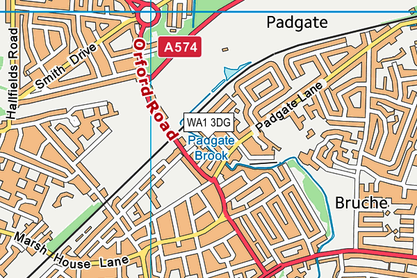 WA1 3DG map - OS VectorMap District (Ordnance Survey) WA1 3DG map - OS VectorMap District (Ordnance Survey)