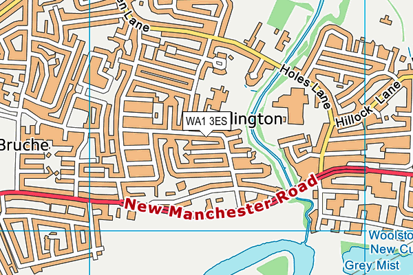 WA1 3ES map - OS VectorMap District (Ordnance Survey) WA1 3ES map - OS VectorMap District (Ordnance Survey)
