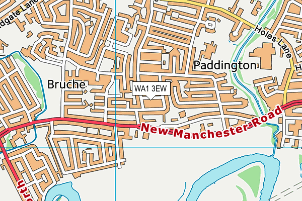 WA1 3EW map - OS VectorMap District (Ordnance Survey)