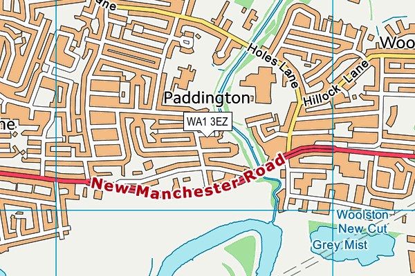 WA1 3EZ map - OS VectorMap District (Ordnance Survey) WA1 3EZ map - OS VectorMap District (Ordnance Survey)