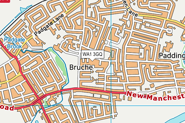 WA1 3GQ map - OS VectorMap District (Ordnance Survey) WA1 3GQ map - OS VectorMap District (Ordnance Survey)