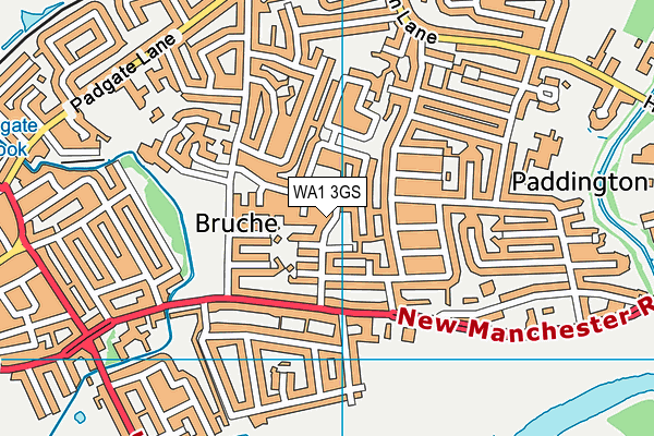 WA1 3GS map - OS VectorMap District (Ordnance Survey) WA1 3GS map - OS VectorMap District (Ordnance Survey)