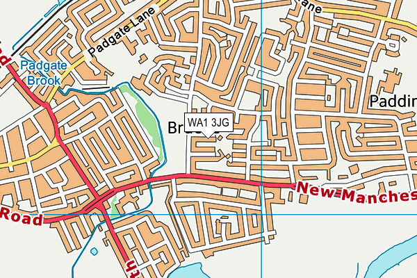 WA1 3JG map - OS VectorMap District (Ordnance Survey) WA1 3JG map - OS VectorMap District (Ordnance Survey)