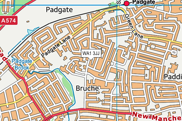 WA1 3JJ map - OS VectorMap District (Ordnance Survey) WA1 3JJ map - OS VectorMap District (Ordnance Survey)