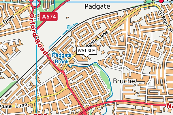 WA1 3LE map - OS VectorMap District (Ordnance Survey)