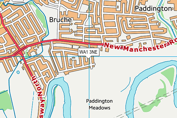 WA1 3NE map - OS VectorMap District (Ordnance Survey) WA1 3NE map - OS VectorMap District (Ordnance Survey)