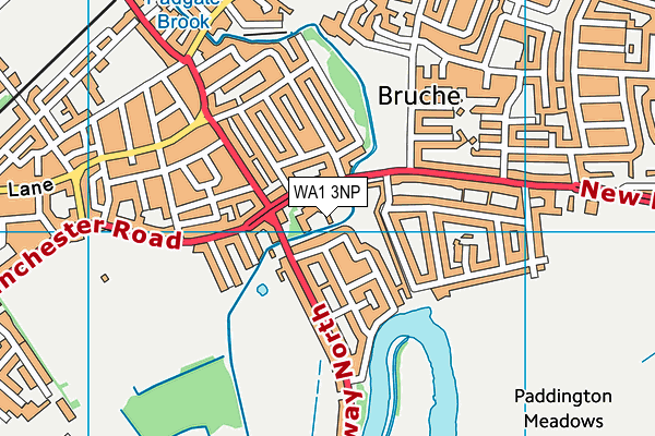 WA1 3NP map - OS VectorMap District (Ordnance Survey)