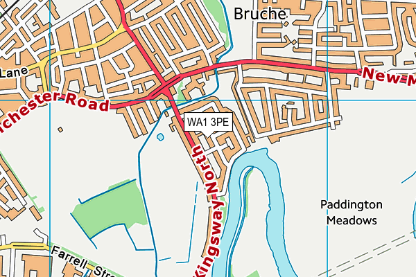 WA1 3PE map - OS VectorMap District (Ordnance Survey)