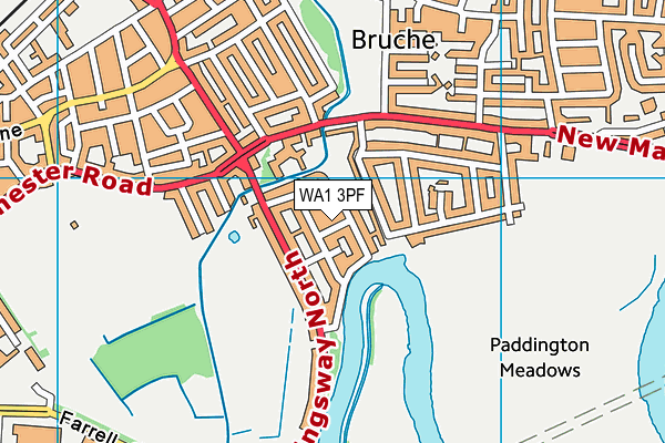 WA1 3PF map - OS VectorMap District (Ordnance Survey)