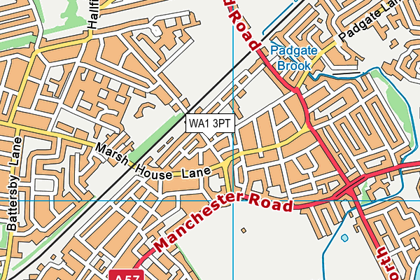 WA1 3PT map - OS VectorMap District (Ordnance Survey) WA1 3PT map - OS VectorMap District (Ordnance Survey)