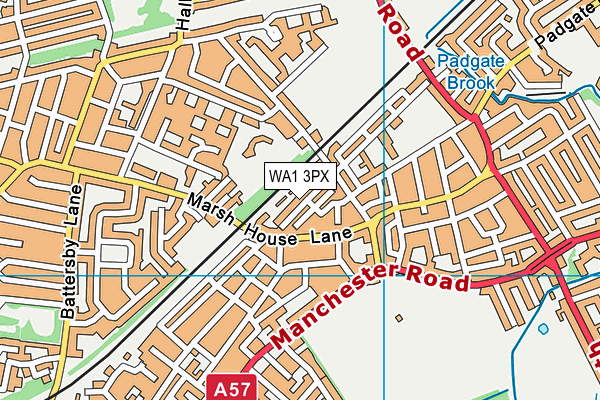 WA1 3PX map - OS VectorMap District (Ordnance Survey) WA1 3PX map - OS VectorMap District (Ordnance Survey)