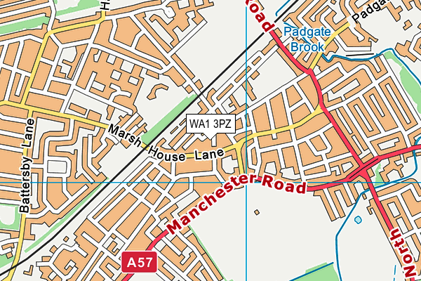 WA1 3PZ map - OS VectorMap District (Ordnance Survey) WA1 3PZ map - OS VectorMap District (Ordnance Survey)