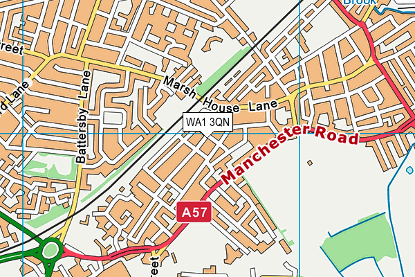 WA1 3QN map - OS VectorMap District (Ordnance Survey) WA1 3QN map - OS VectorMap District (Ordnance Survey)