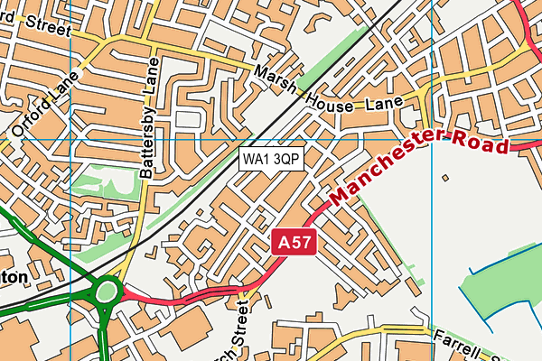 WA1 3QP map - OS VectorMap District (Ordnance Survey) WA1 3QP map - OS VectorMap District (Ordnance Survey)