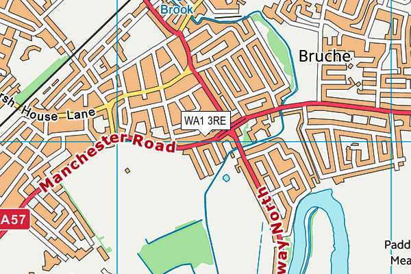 WA1 3RE map - OS VectorMap District (Ordnance Survey) WA1 3RE map - OS VectorMap District (Ordnance Survey)