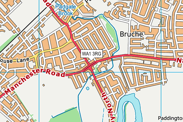 WA1 3RG map - OS VectorMap District (Ordnance Survey)