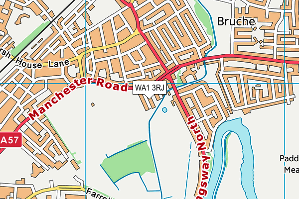 WA1 3RJ map - OS VectorMap District (Ordnance Survey)