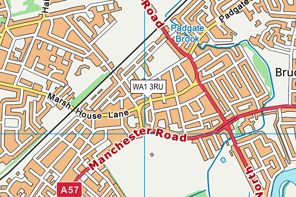 WA1 3RU map - OS VectorMap District (Ordnance Survey) WA1 3RU map - OS VectorMap District (Ordnance Survey)
