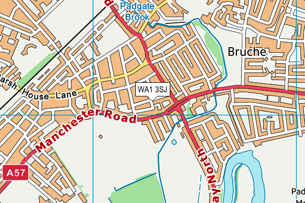 WA1 3SJ map - OS VectorMap District (Ordnance Survey)