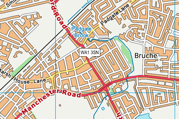 WA1 3SN map - OS VectorMap District (Ordnance Survey) WA1 3SN map - OS VectorMap District (Ordnance Survey)