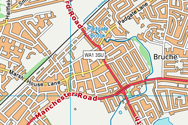 WA1 3SU map - OS VectorMap District (Ordnance Survey) WA1 3SU map - OS VectorMap District (Ordnance Survey)
