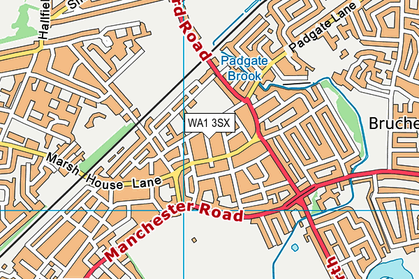 WA1 3SX map - OS VectorMap District (Ordnance Survey) WA1 3SX map - OS VectorMap District (Ordnance Survey)