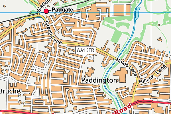 WA1 3TR map - OS VectorMap District (Ordnance Survey) WA1 3TR map - OS VectorMap District (Ordnance Survey)