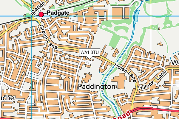 WA1 3TU map - OS VectorMap District (Ordnance Survey) WA1 3TU map - OS VectorMap District (Ordnance Survey)