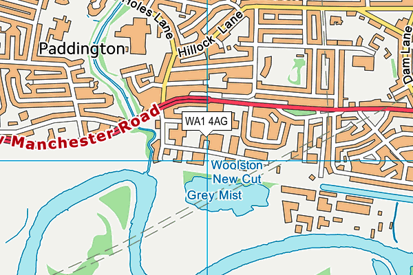 WA1 4AG map - OS VectorMap District (Ordnance Survey) WA1 4AG map - OS VectorMap District (Ordnance Survey)
