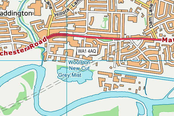 WA1 4AQ map - OS VectorMap District (Ordnance Survey) WA1 4AQ map - OS VectorMap District (Ordnance Survey)