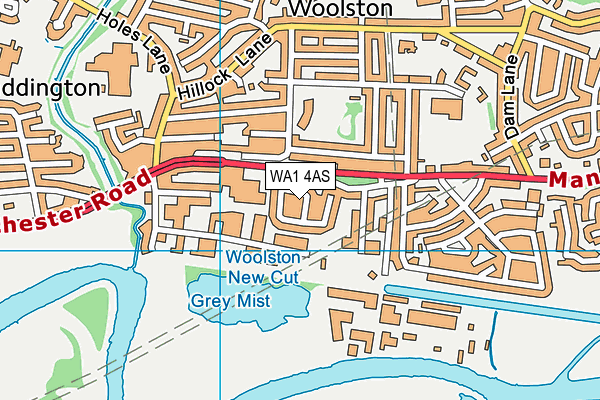 WA1 4AS map - OS VectorMap District (Ordnance Survey) WA1 4AS map - OS VectorMap District (Ordnance Survey)