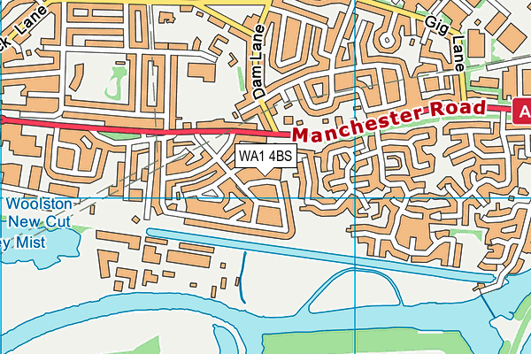 WA1 4BS map - OS VectorMap District (Ordnance Survey)