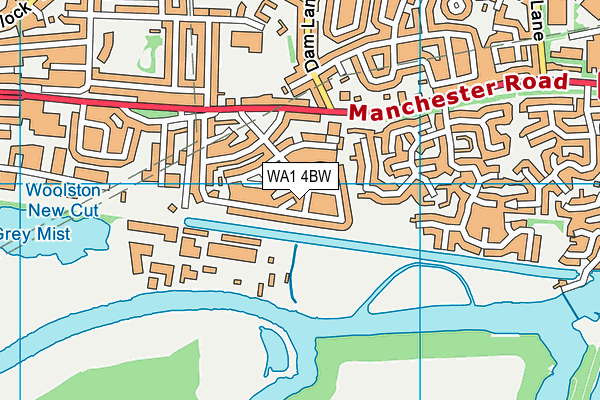 WA1 4BW map - OS VectorMap District (Ordnance Survey) WA1 4BW map - OS VectorMap District (Ordnance Survey)
