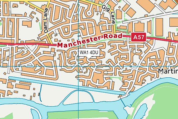 WA1 4DU map - OS VectorMap District (Ordnance Survey) WA1 4DU map - OS VectorMap District (Ordnance Survey)