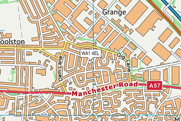 WA1 4EL map - OS VectorMap District (Ordnance Survey) WA1 4EL map - OS VectorMap District (Ordnance Survey)