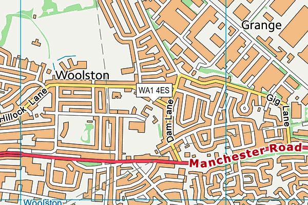 WA1 4ES map - OS VectorMap District (Ordnance Survey) WA1 4ES map - OS VectorMap District (Ordnance Survey)