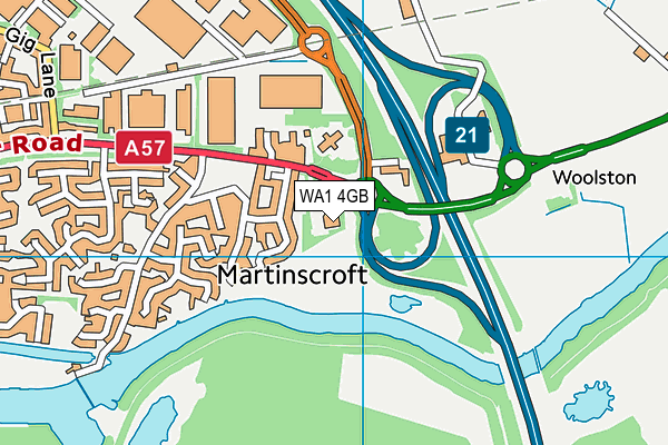 WA1 4GB map - OS VectorMap District (Ordnance Survey) WA1 4GB map - OS VectorMap District (Ordnance Survey)