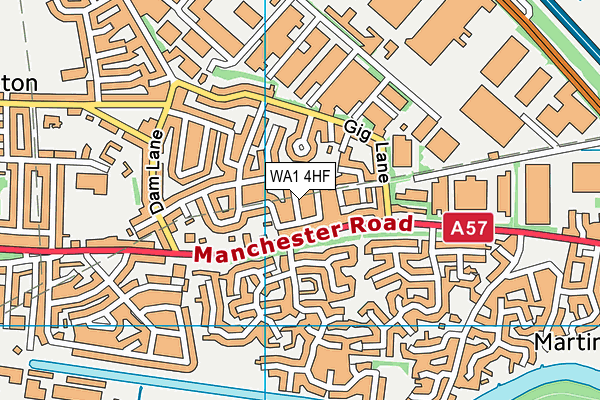 WA1 4HF map - OS VectorMap District (Ordnance Survey) WA1 4HF map - OS VectorMap District (Ordnance Survey)