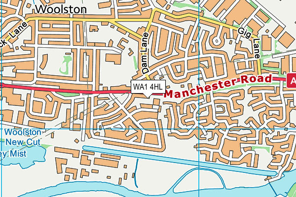 WA1 4HL map - OS VectorMap District (Ordnance Survey) WA1 4HL map - OS VectorMap District (Ordnance Survey)