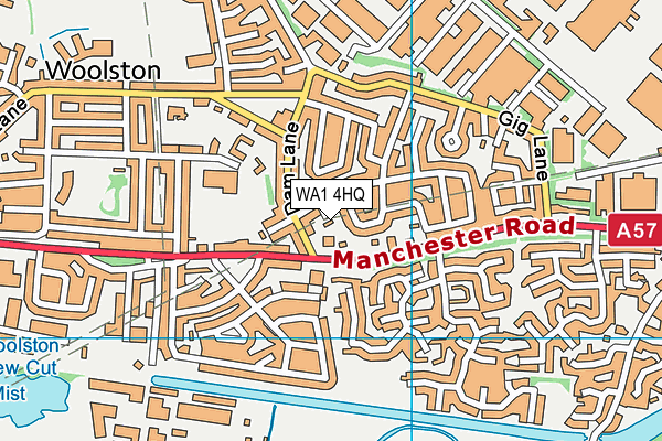 WA1 4HQ map - OS VectorMap District (Ordnance Survey) WA1 4HQ map - OS VectorMap District (Ordnance Survey)