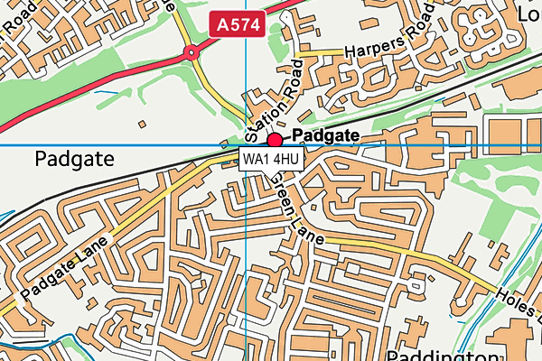 WA1 4HU map - OS VectorMap District (Ordnance Survey) WA1 4HU map - OS VectorMap District (Ordnance Survey)