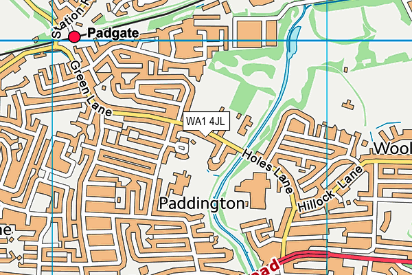 WA1 4JL map - OS VectorMap District (Ordnance Survey) WA1 4JL map - OS VectorMap District (Ordnance Survey)