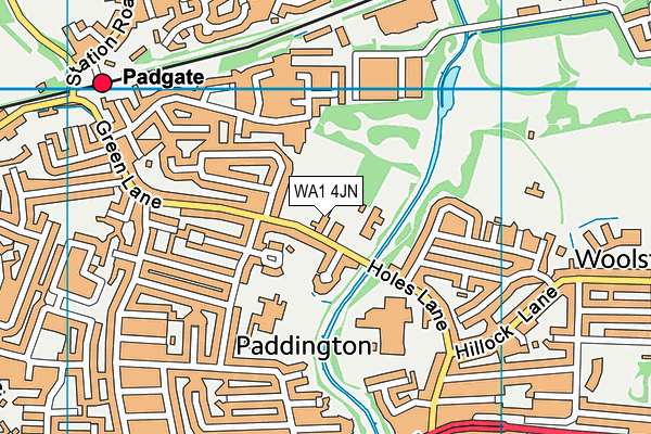 WA1 4JN map - OS VectorMap District (Ordnance Survey) WA1 4JN map - OS VectorMap District (Ordnance Survey)
